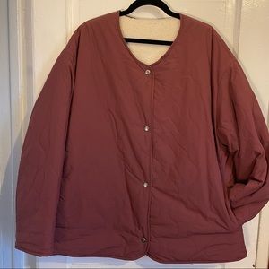 Uniqlo reversible Quilted jacket with faux fur lining..